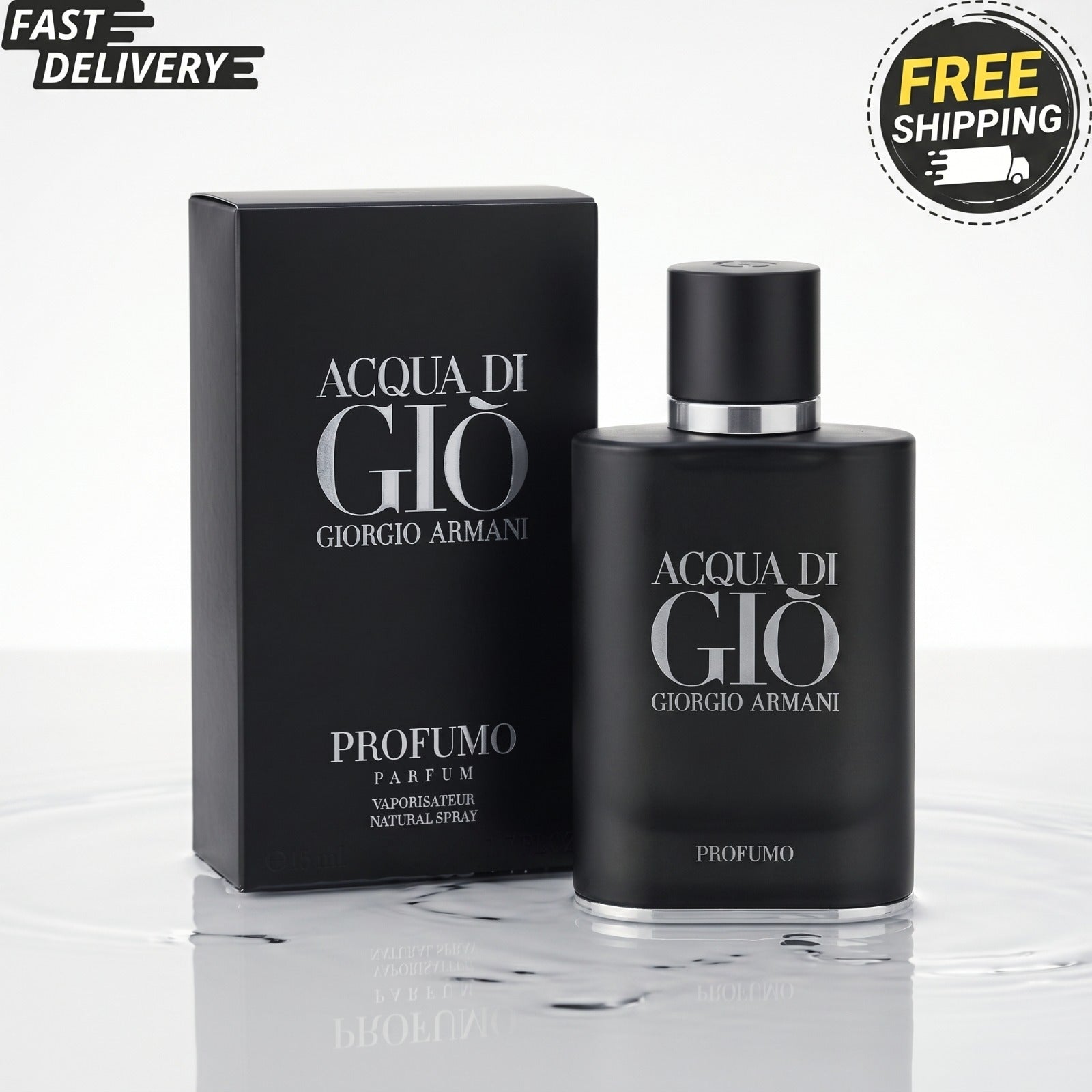 Giorgio Armani Acqua Di Giò Profumo Parfum 50ml / 75ml / 125ml (1.7oz / 2.5oz / 4.2oz) | Men's Intense Aquatic Woody Fragrance | Long-Lasting Luxury Cologne