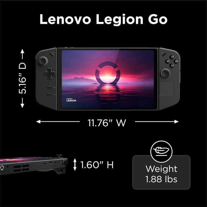Lenovo Legion Go 8.8" 144Hz WQXGA Handheld Touchscreen Gaming PC AMD Ryzen Z1 Extreme 16GB RAM 512GB SSD Shadow Black, 8APU1