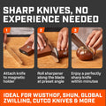 The Original Tumbler Rolling Knife Sharpener™ - Knife Sharpening Made Easy - Knife Sharpener Tool for Kitchen Knives - Knife Sharpener Kit Offers 15 & 20 Degree Sharpening
