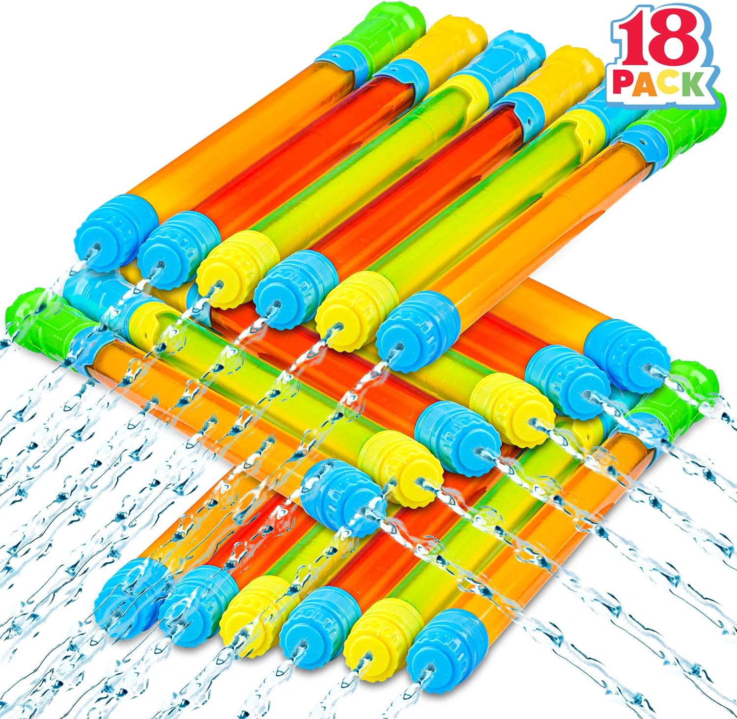 JOYIN 18 Pack 16.5'' Water Gun,Super Soaker Blaster Squirt Guns, Bulk Summer Outdoor Swimming Pool, Backyard, Beach Water Game Fighting Play Pool Toys